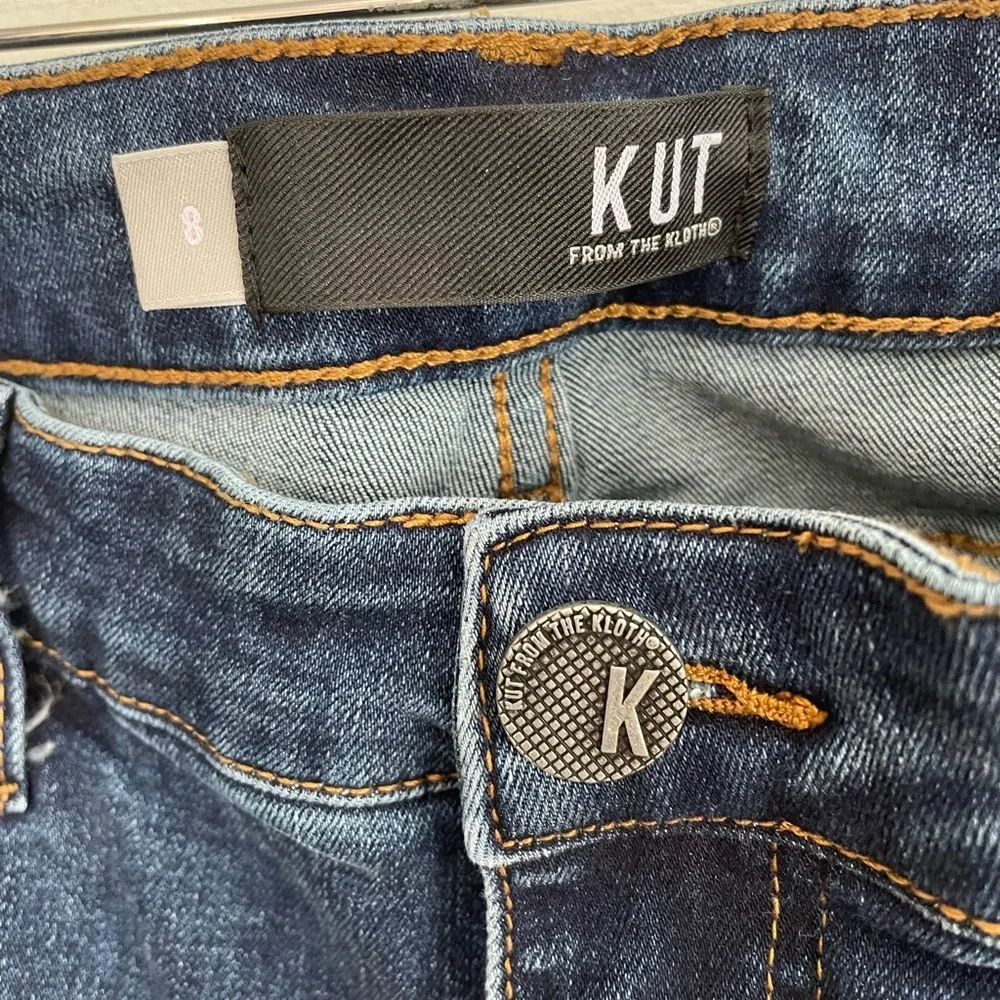 Kut From The Kloth Charlotte High Rise Wide Leg Culotte dark wash Jeans Size 8 - Picture 2 of 11